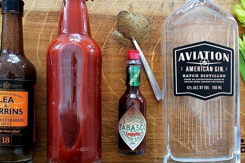 Aviation Gin & Bloddy Mary ingredienser Aviation Gin & Bloddy Mary ingredienser