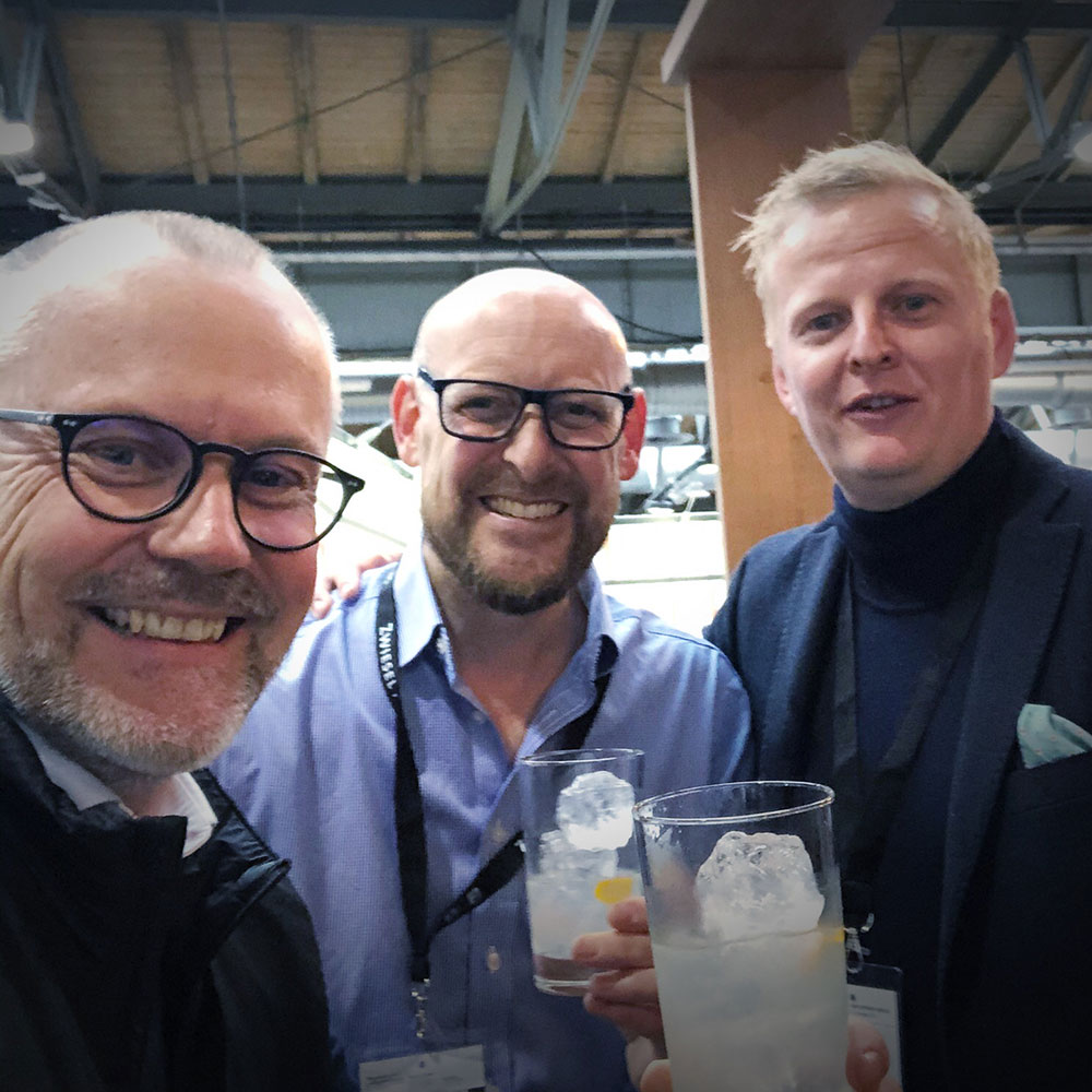 Hans Henrik (Gintossen), Johnny Neill & Ole Schrøter (Scape Spirits)